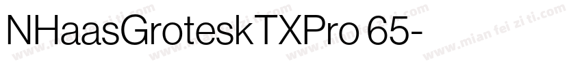 NHaasGroteskTXPro 65字体转换